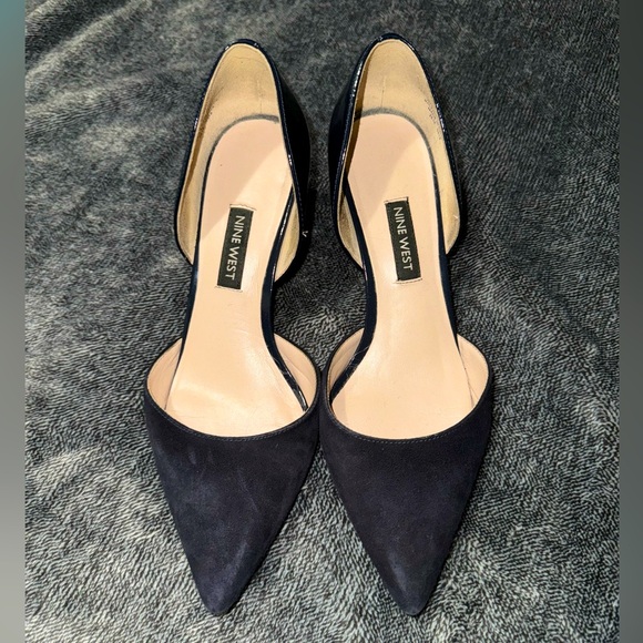 Nine West | Dark Navy Suede Heels - Picture 1 of 4